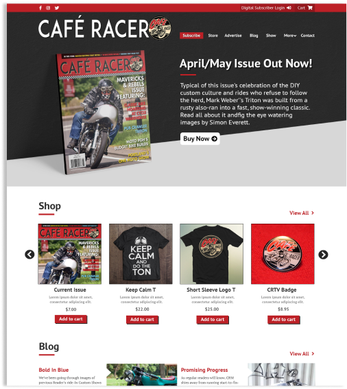 Café Racer Magazine Screenshot