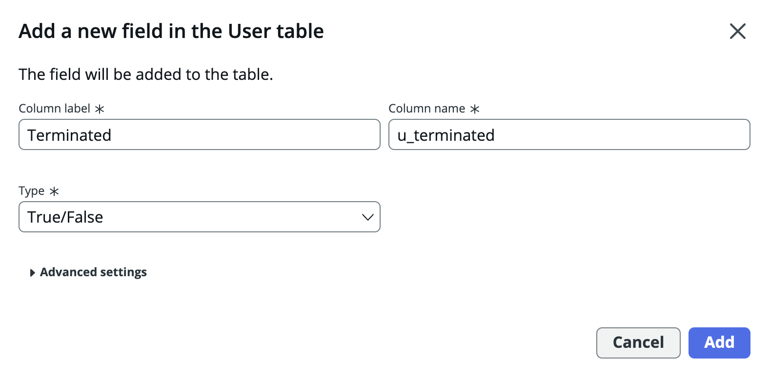 Terminated field part 1